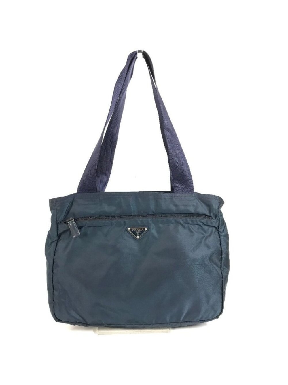 Prada Shoulder Bag Triangle Logo Nylon Navy - Picture 1 of 9